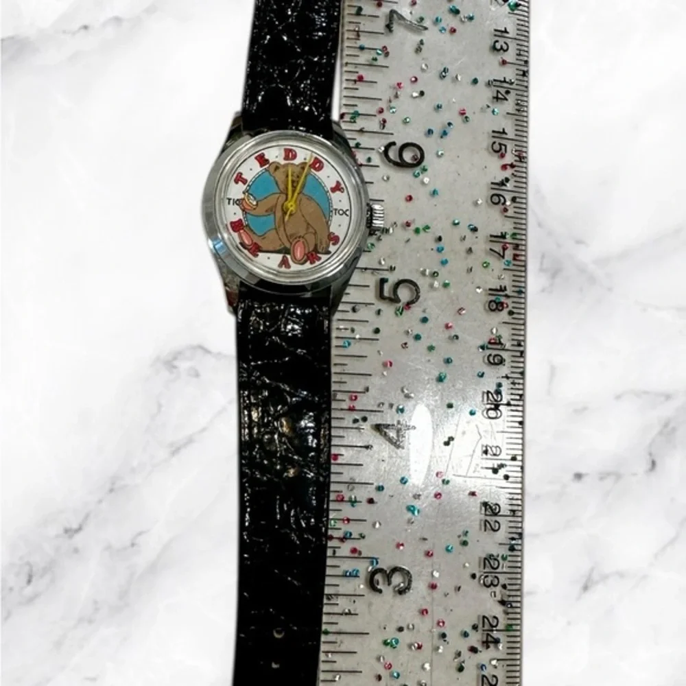 Teddy Bears Watch with Black Strap